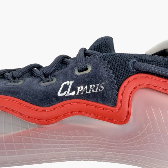 Christian Louboutin Arpoador Navy Blue Suede Sock Sneakers Size 37 US 7 Women's - Picture 10 of 16